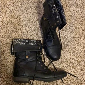 Lace Combat Boots 10